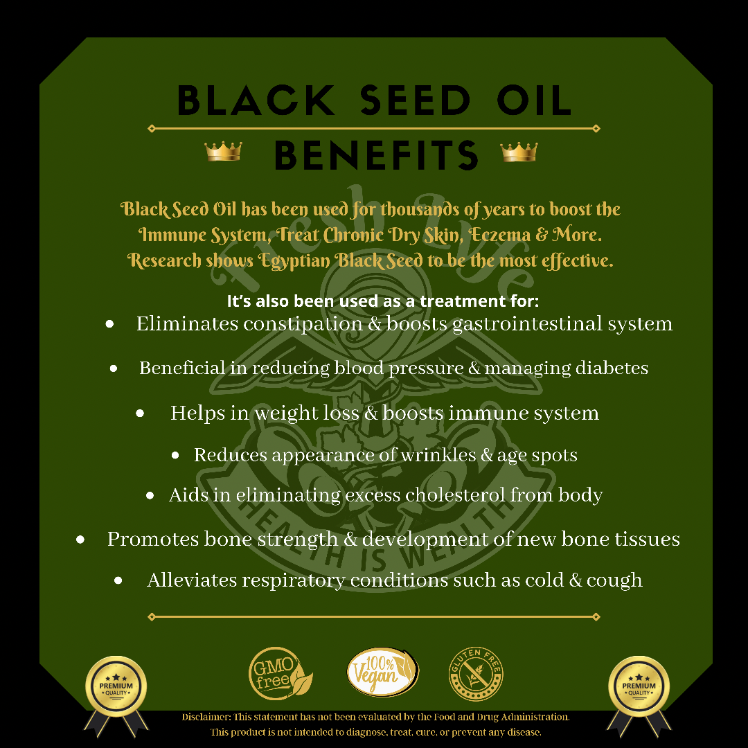 🖤 Black Seed Oil – 100% Cold-Pressed & Unrefined